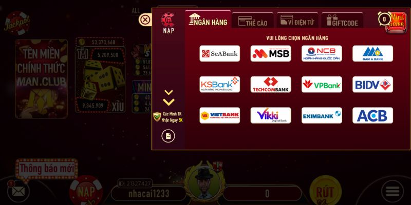 Nạp tiền trên cổng game như thế nào?
