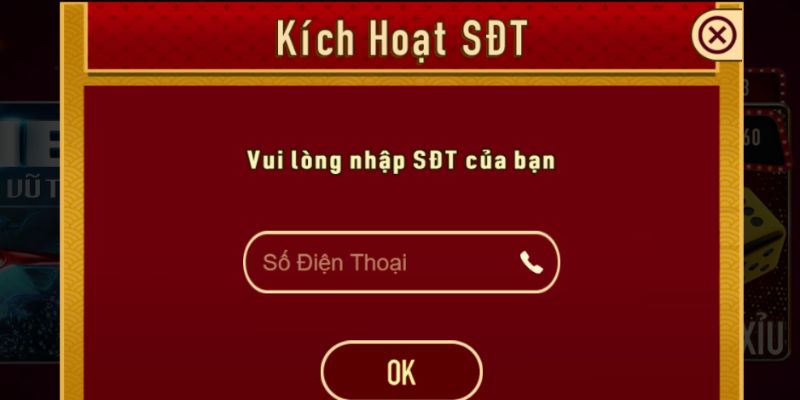 Cổng game cần SĐT khách hàng để xác minh thông tin